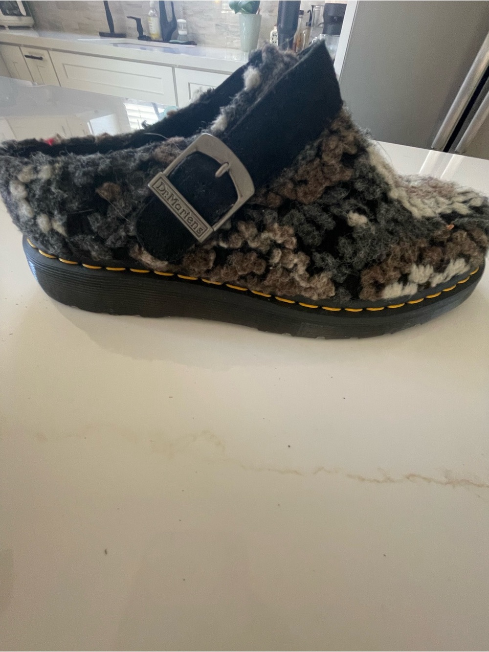 Dr. Martens Multi-Tone Shearling Buckle Clog. Never worn!!